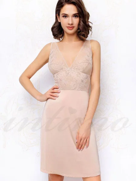 Прозрачная ночная рубашка Anabel Arto бежевая