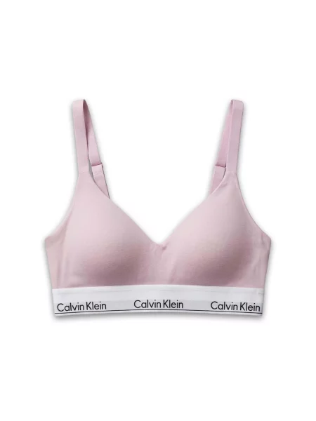 Sutien bralette Calvin Klein Jeans din modal roz