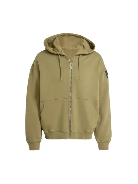Bluza z kapturem Adidas polarowa zielona