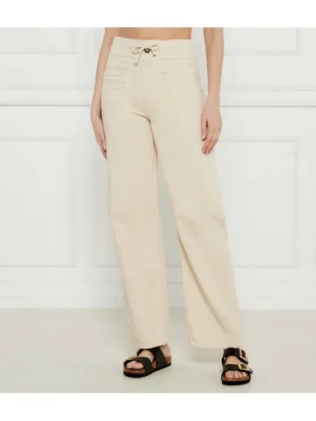 Ba&sh Farmer FIMA | flare fit len hozzáadásával bézs
