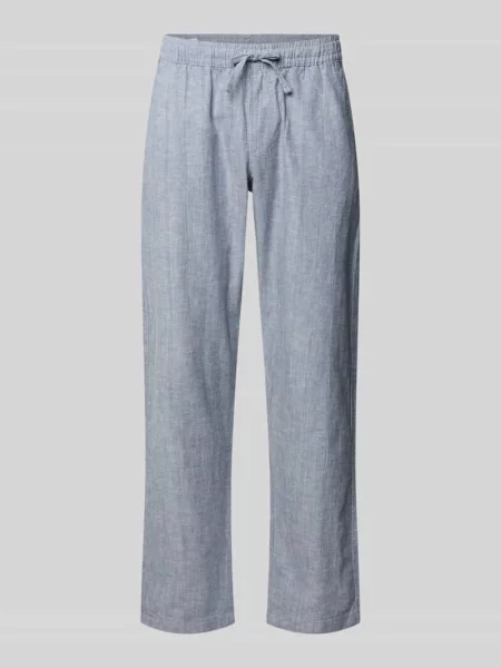 Spodnie o kroju relaxed fit z mieszanki bawełny i lnu model KANE' Jack & Jones niebieskie