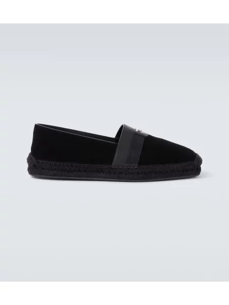 Espadrile Christian Louboutin din piele de căprioară negru