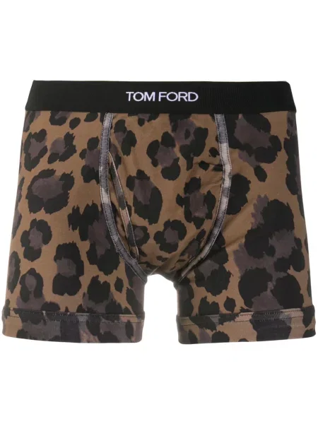 Boxeri Tom Ford cu imagine cu model leopard maro