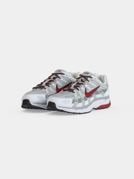 Nike Sportswear Nízke tenisky červená / čierna / strieborná biela