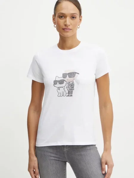 KARL LAGERFELD Tricou alb