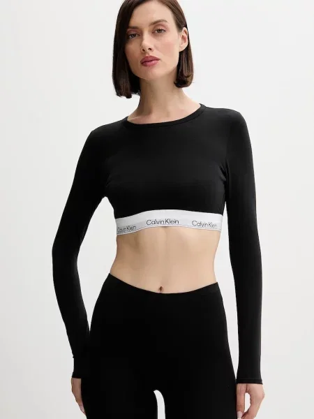Блуза с дълги ръкави Calvin Klein Underwear черно