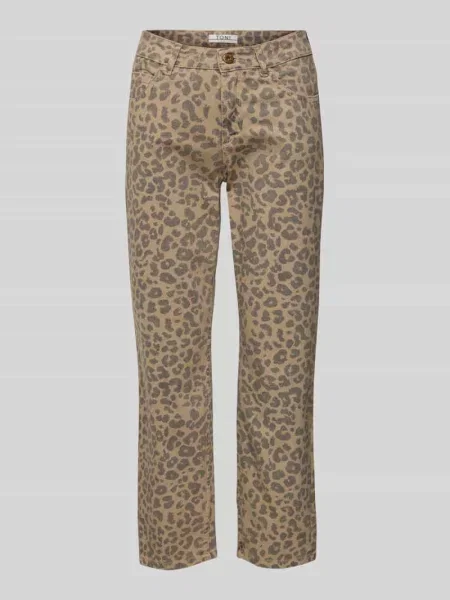 Jeansy o skróconym kroju model ‘Ella’ Toni beżowe