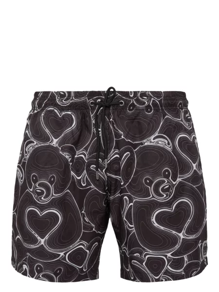 Slip de baie Philipp Plein cu imagine negru