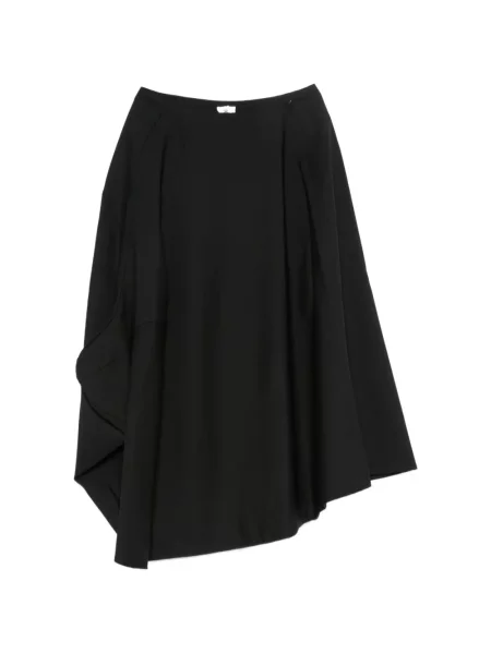 Fustă Comme Des Garçons asimetrică drapată negru