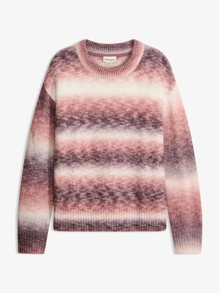 Sweter z efektem ombre czerwony