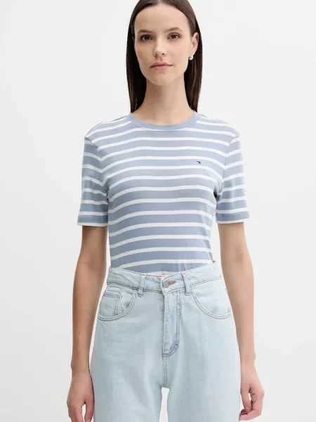 Тениска Tommy Hilfiger светлосиньо