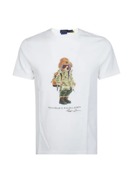 Džersis su raišteliu pledas džemperis Polo Ralph Lauren balta
