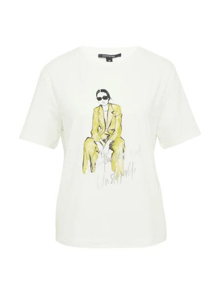 COMMA Majica oliva / srebrna bela