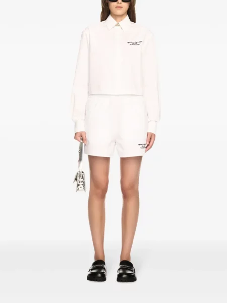 Cămașă Off-white cu broderie din poplin alb