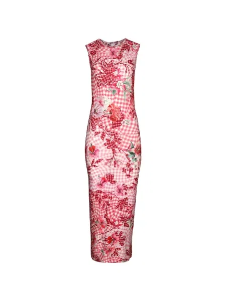 Rochie midi Mary Katrantzou cu model floral cu imagine roz