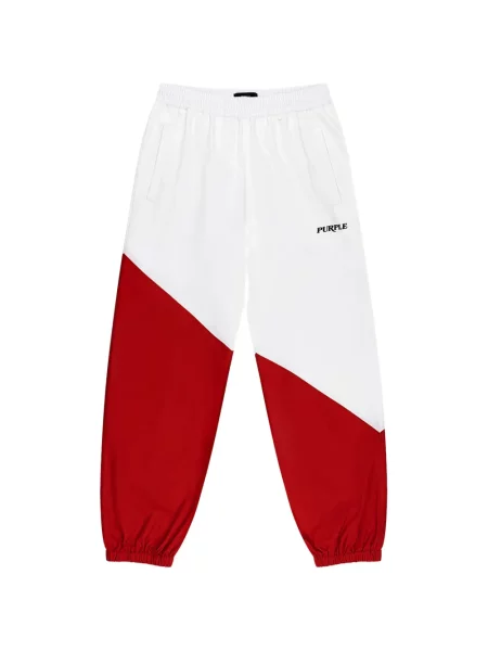 Pantaloni Purple Brand alergare alb