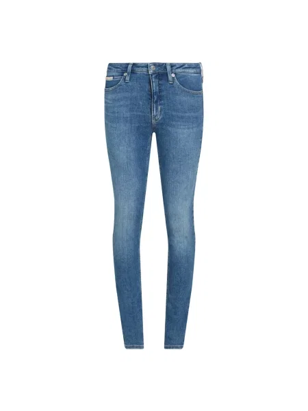 Skinny jeansy skinny Calvin Klein Jeans niebieskie