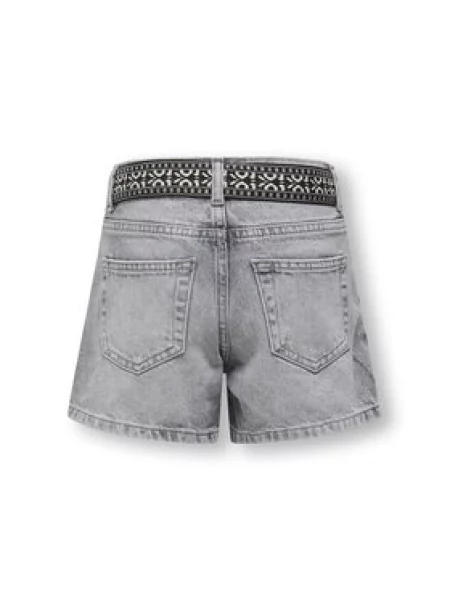 Kids ONLY Kratke traperice Straight Fit siva