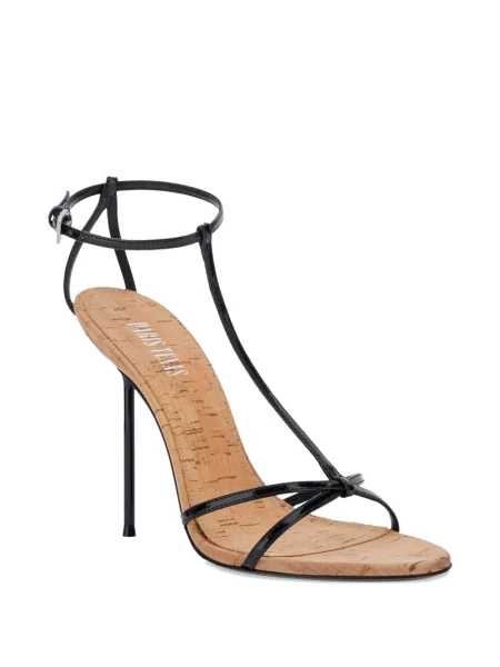 Pantofi cu toc Paris Texas cu bretele negru