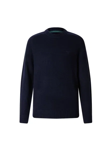 Sweter Barbour wełniany niebieski