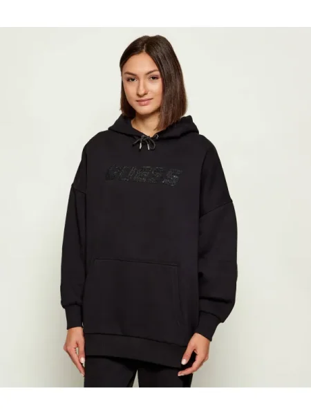 GUESS ACTIVE Hanorac AELIA | Oversize fit negru
