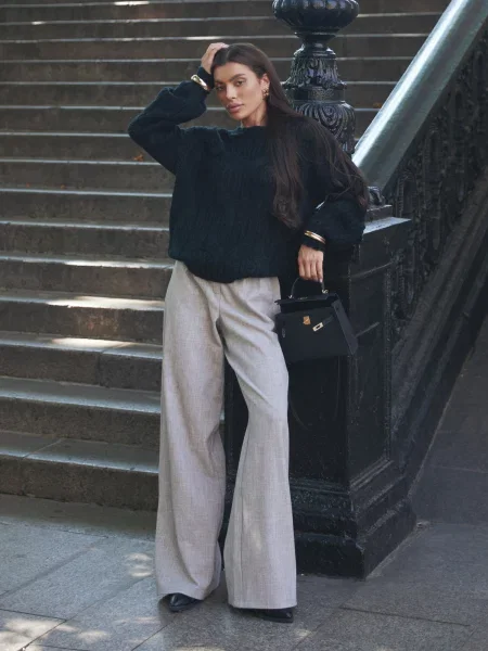 Джемпер Seventeen бавовна/акрил чорний