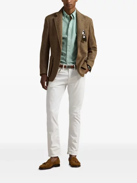 Μικρός κασκέτο Polo Ralph Lauren με χαμηλή μέση υφαίνω διαγωνίως πράσινο