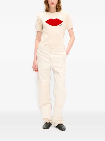 Scurt tricou Kenzo tricotate alb