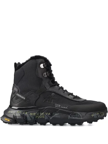 Sneakerși Premiata cu șireturi din dantelă negru