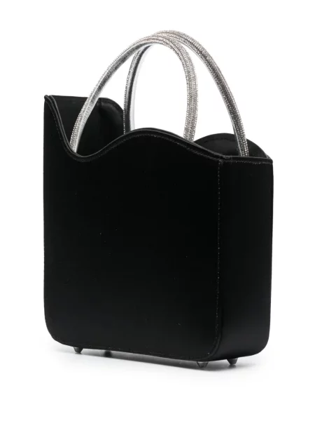 Geantă de mână Le Silla din satin negru