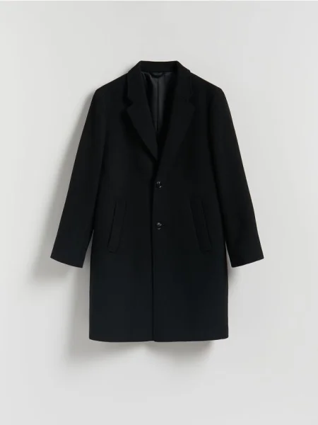Reserved Palton cu adaos de lână negru