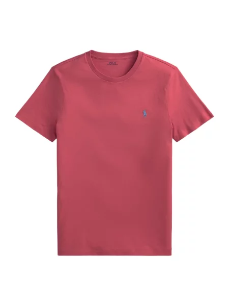 Polo Ralph Lauren Koszulki Mężczyzna XL Koszulka Custom Slim Fit Crewneck czerwony