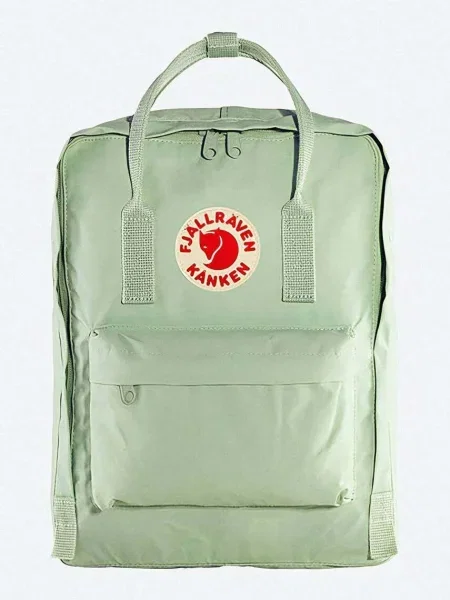 Большой рюкзак Fjallraven с аппликацией зеленый