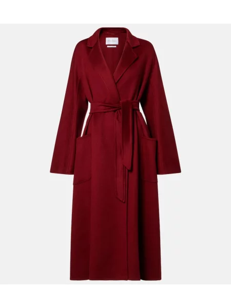 Palton Max Mara din cașmir bordo