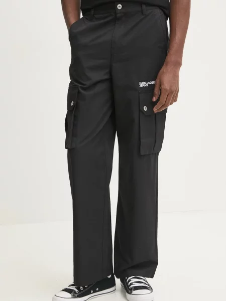 Karl Lagerfeld Jeans spodnie w fasonie cargo czarny
