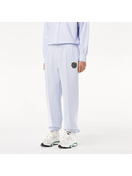 Lacoste Spodnie Dresowe Double-Sided Piqué Jogger niebieskie