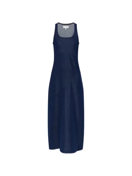 Rochie maxi Rag & Bone fără mâneci asimetrică albastru