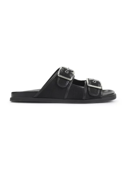 Klapki Gucci na sprzączkę czarne