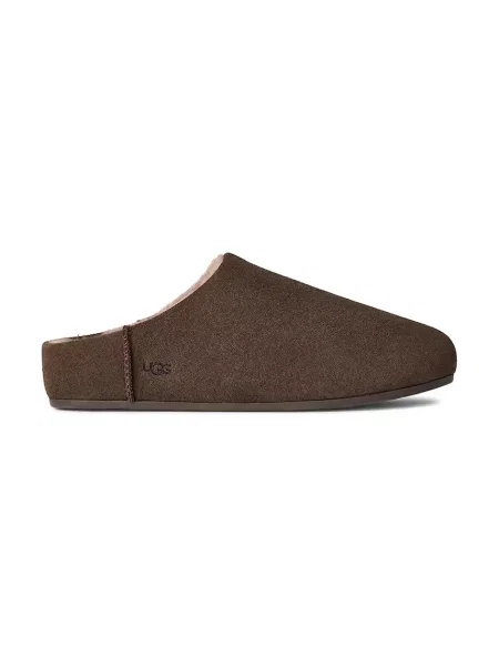 UGG papuci din piele întoarsă Elea Slip-On maro