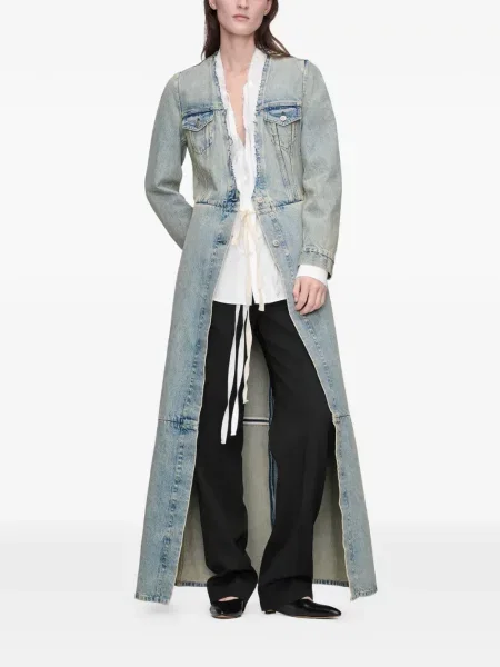 Παλτό Maison Margiela γραβάτες μπλε
