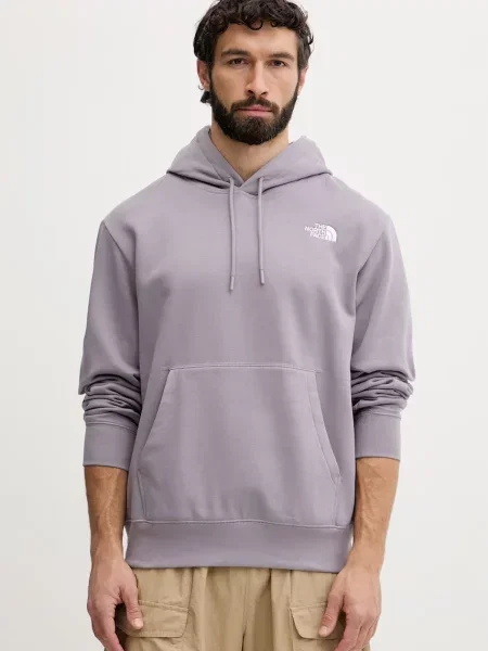 The North Face pulover z bombažem Essential vijolična