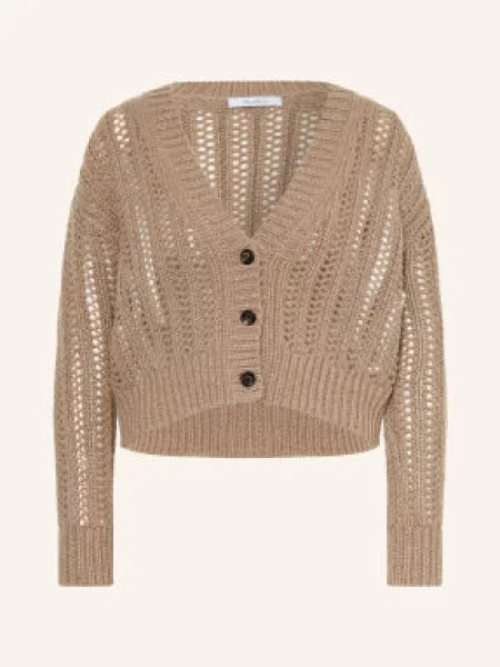 Max Mara Kardigan Zaino Z Kaszmiru beige beżowy