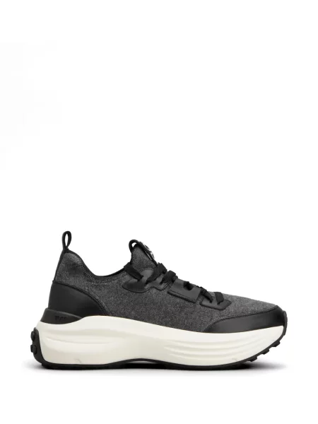 Sneakerși Tod's cu șireturi din dantelă gri