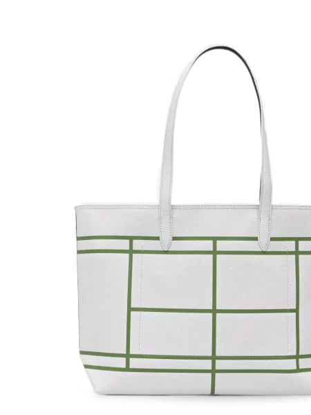 Reversibil geantă shopper Lacoste alb