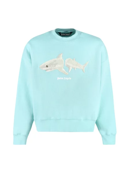 Bluza Palm Angels z długim rękawem niebieska