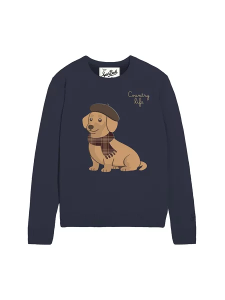 Sweter Mc2 Saint Barth niebieski