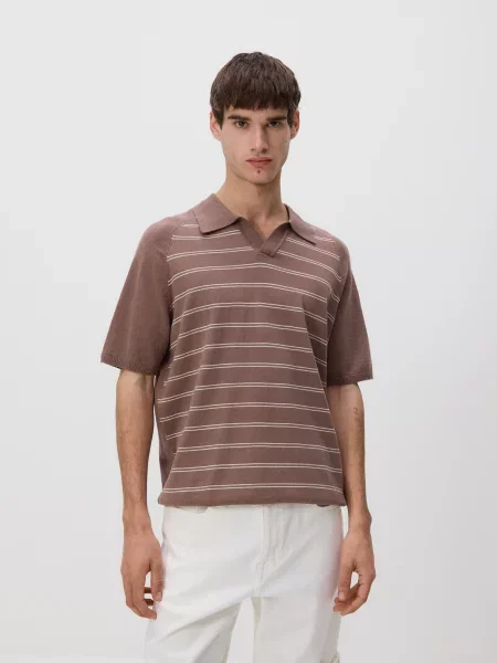 Поло Reserved коричневое