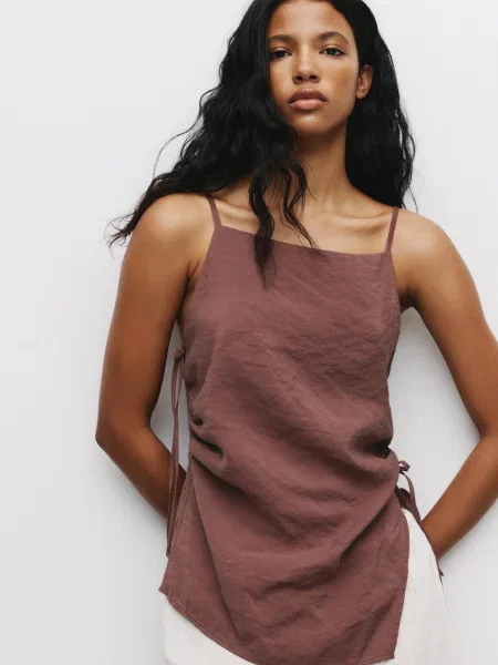 Pull&Bear Top kostanj rjava