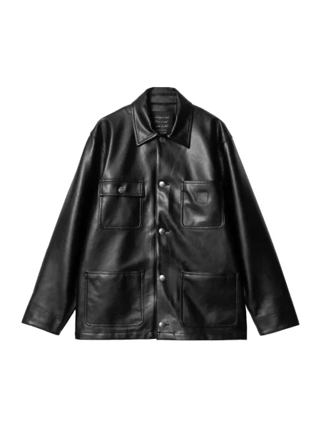 Kurtka skórzana Carhartt Wip klasyczna czarna