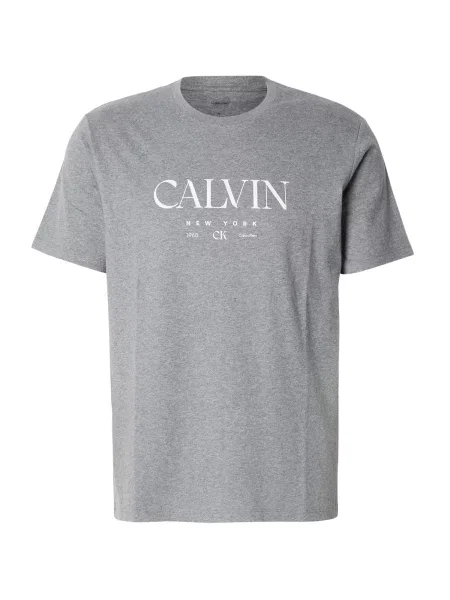 Calvin Klein Tricou gri amestecat alb